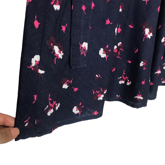 Joules Lucinda Blue Floral Sleeveless Round Neck Zip Up A-Line MIDI Dress Size 2 - Picture 6 of 16